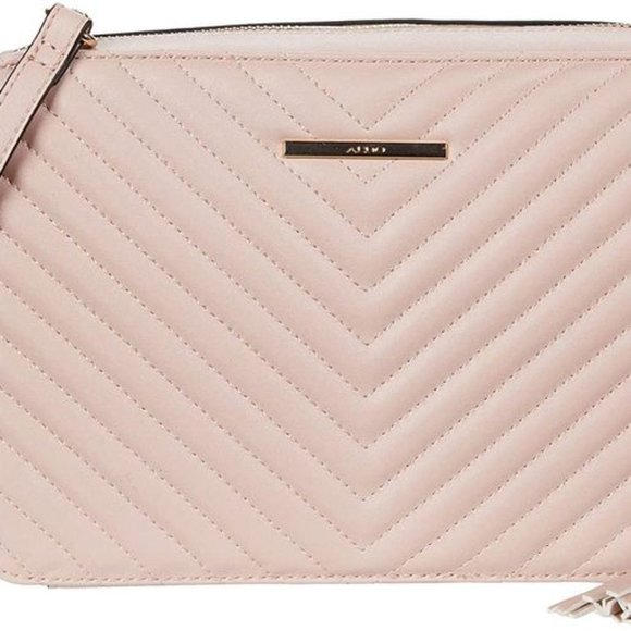 Like new Aldo Quilted Pink/ Nude dorolora crossbody bag with crystal decor - Picture 2 of 5